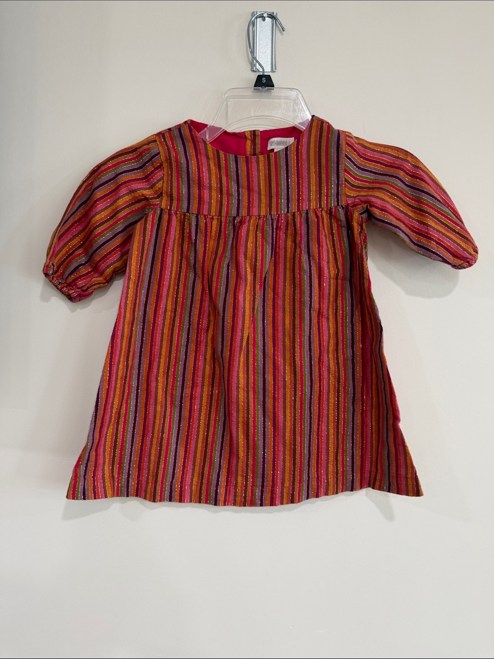 Gymboree Striped Red Pink Orange Green Purple Casual Dress